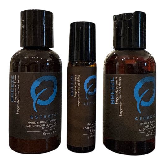 Wash & Bubble, Lotion and Roll On Mini Bundle - Escents Aromatherapy