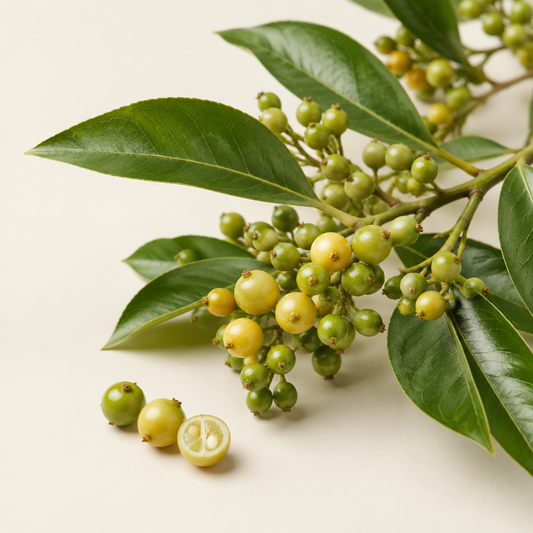Litsea cubeba fruit and leaves — Bamboo Spray Lotion top note | Escents Aromatherapy