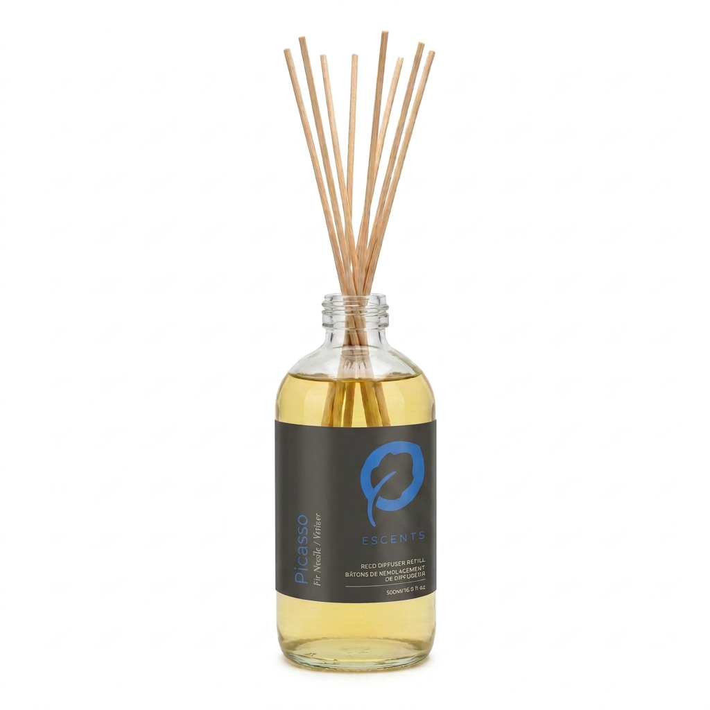Reed Diffuser Picasso 500 ml Refill — Fir Needle & Vetiver | Escents Aromatherapy