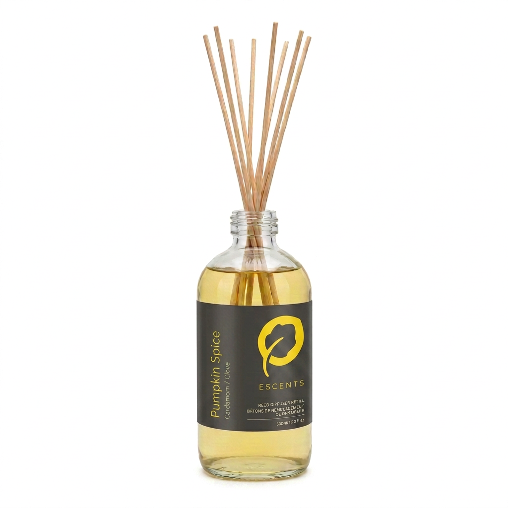Reed Diffuser Pumpkin Spice 500 ml Refill — Cardamom & Clove | Escents Aromatherapy