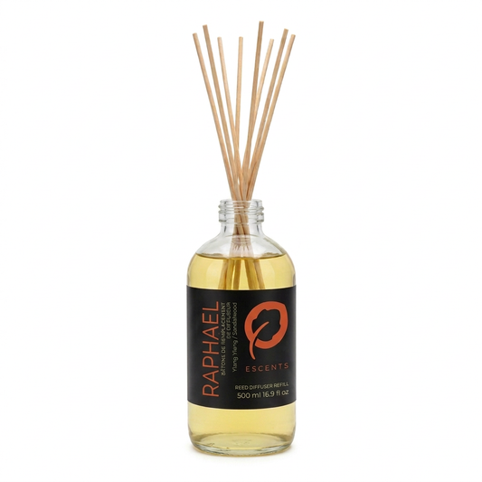 Reed Diffuser Raphael 500 ml Refill — Ylang Ylang & Sandalwood | Escents Aromatherapy