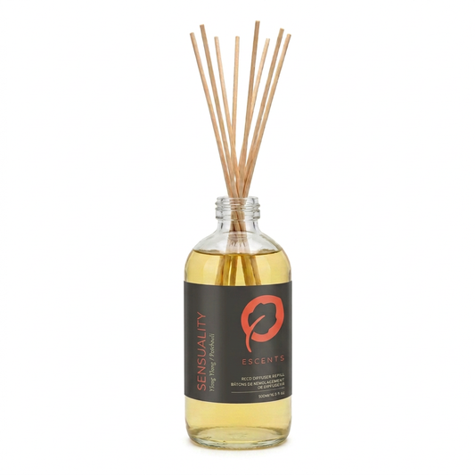 Reed Diffuser Sensuality 500 ml Refill — Ylang Ylang & Patchouli | Escents Aromatherapy