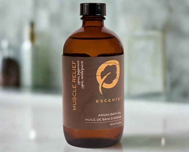 Argan Bath Oil Muscle Relief - Premium Bath & Body, Bath & Shower, BATH OIL from Escents Aromatherapy Canada - !