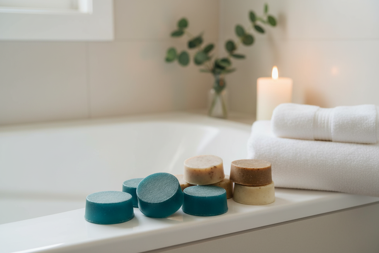 Round Exfoliating Soaps Bathroom Lifestyle