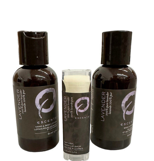 Lavender 3pk lip balm & bath bundle - Escents Aromatherapy