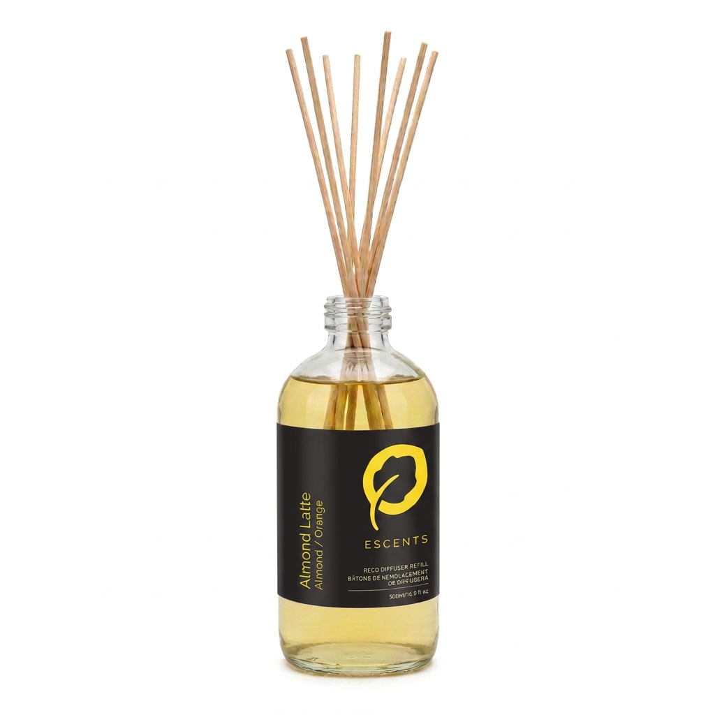 Reed Diffuser Almond Latte 500 ml Refill — Almond & Orange | Escents Aromatherapy