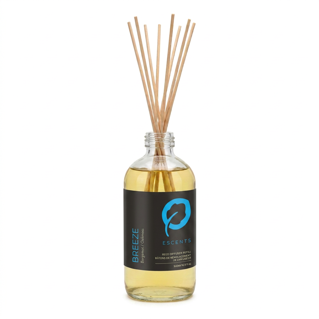 Reed Diffuser Breeze 500 ml Refill — Bergamot & Oakmoss | Escents Aromatherapy