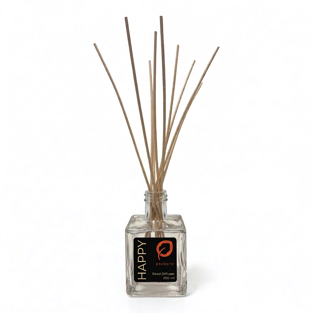 Corrected Happy 200ml reed diffuser without wooden cap