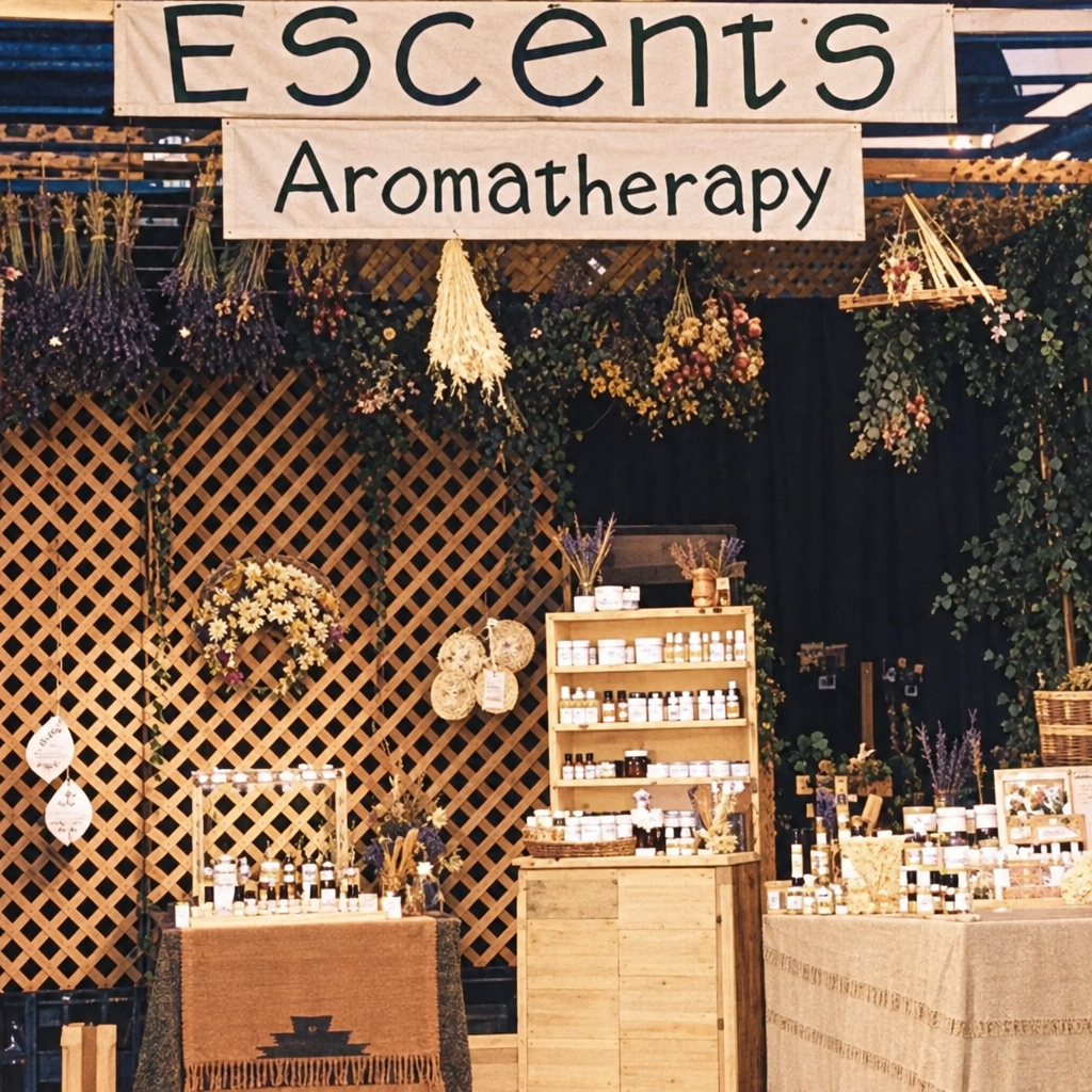 Enhanced vintage Escents Aromatherapy booth photo