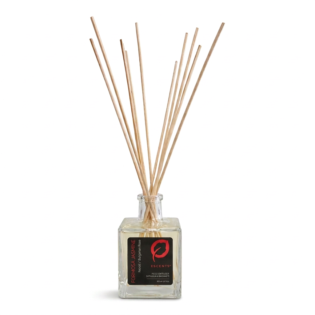 Reed Diffuser Formosa Jasmine 200 ml — Neroli & Bulgarian Rose | Escents Aromatherapy