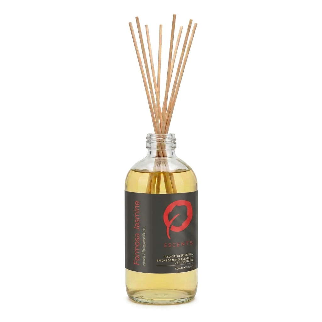 Reed Diffuser Formosa Jasmine 500 ml Refill — Neroli & Bulgarian Rose | Escents Aromatherapy