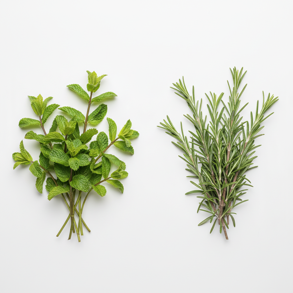 Peppermint & Rosemary Essential Oils — Stimulate Shampoo | Escents Aromatherapy