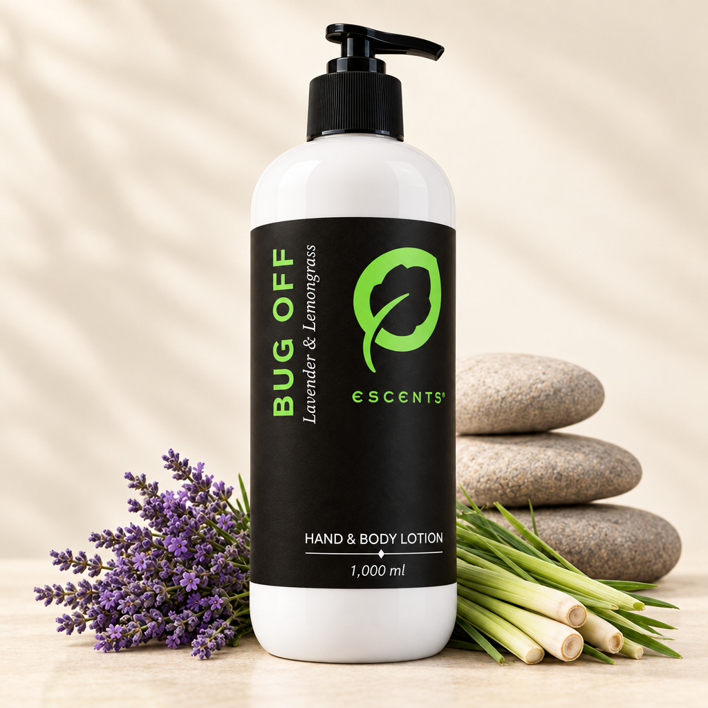 Hand & Body Lotion Bug Off 1,000 ml — Lavender & Lemongrass | Escents Aromatherapy