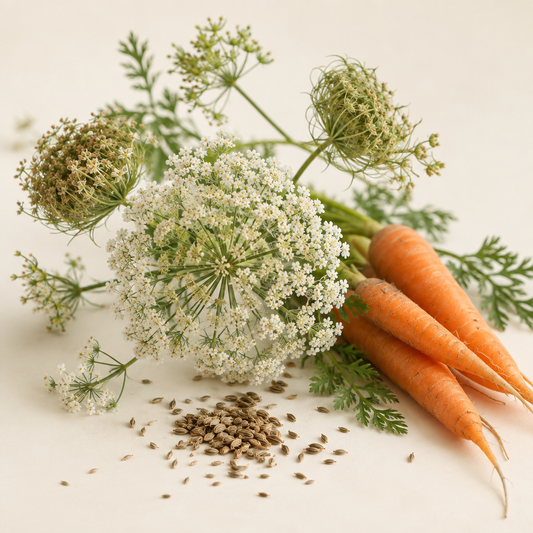 Carrot Seed top note in Almond Latte Lotion | Escents Aromatherapy