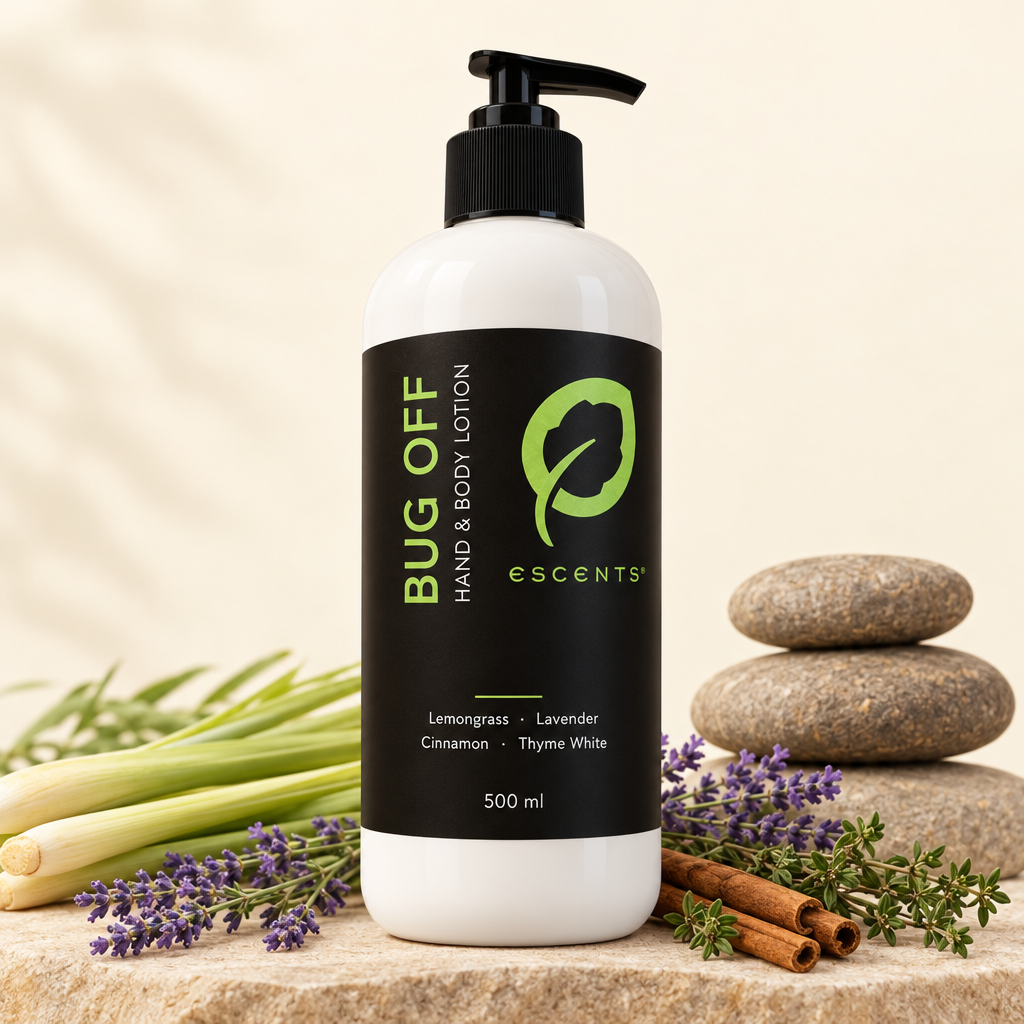 Hand & Body Lotion Bug Off 500 ml — Lavender & Lemongrass | Escents Aromatherapy