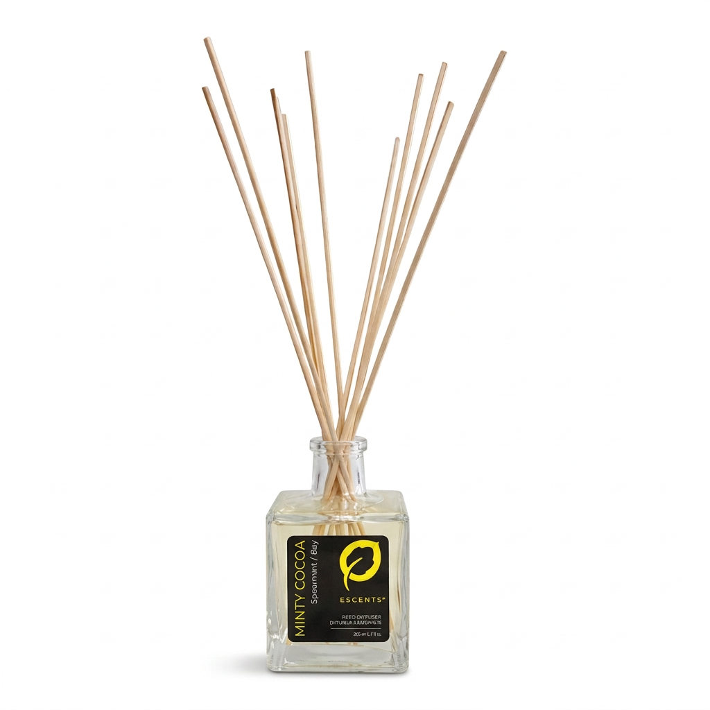 Reed Diffuser Minty Cocoa 200 ml — Spearmint & Bay | Escents Aromatherapy