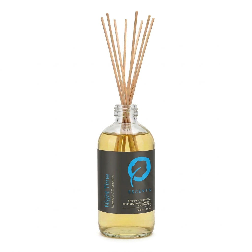 Reed Diffuser Night Time 500 ml Refill — Lavender & Chamomile | Escents Aromatherapy
