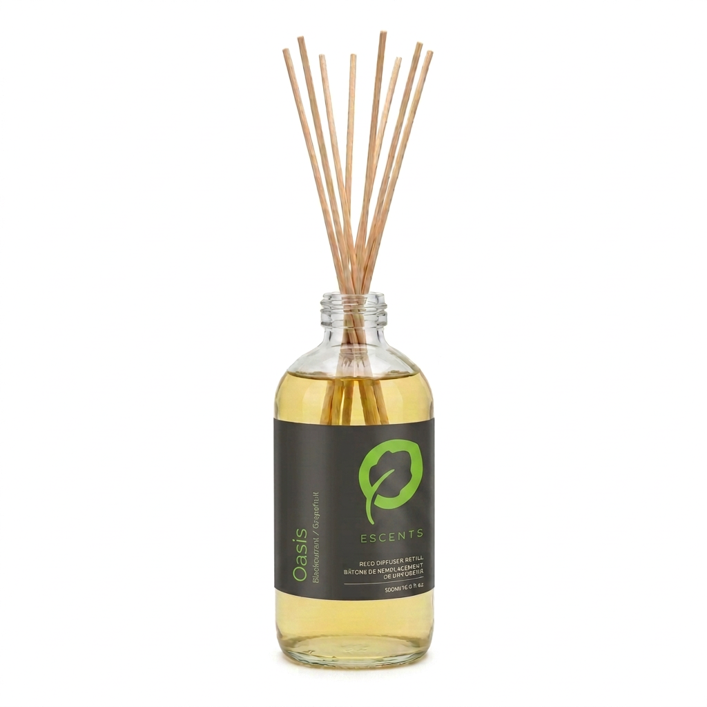 Reed Diffuser Oasis 500 ml Refill — Blackcurrant & Grapefruit | Escents Aromatherapy
