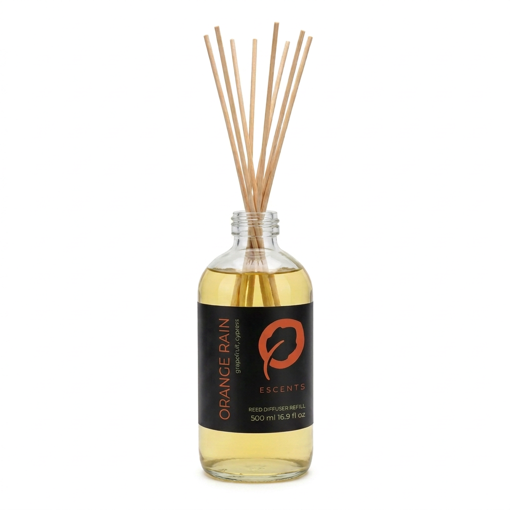 Reed Diffuser Orange Rain 500ml Refill — Grapefruit & Cypress | Escents Aromatherapy
