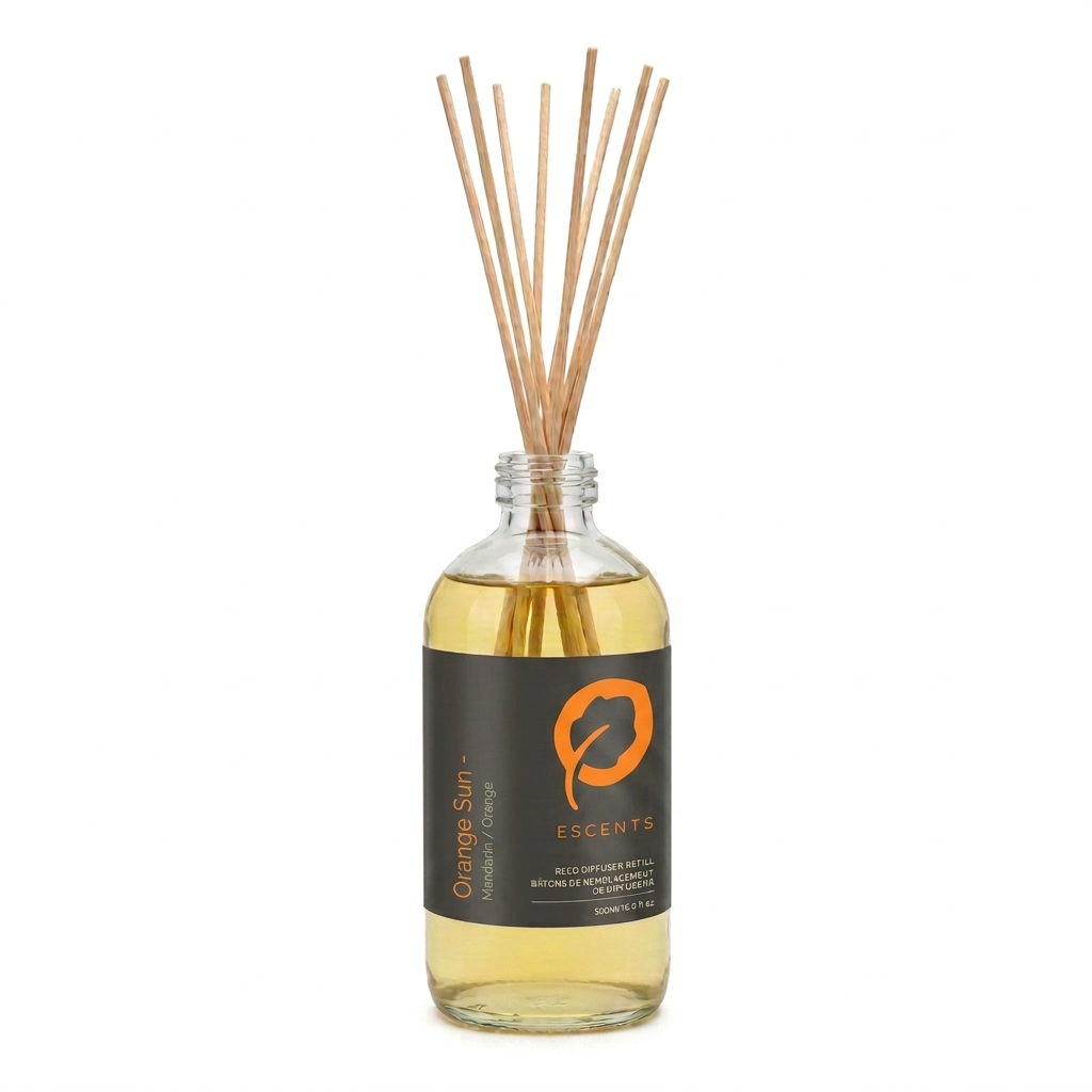 Reed Diffuser Orange Sun 500 ml Refill — Mandarin & Orange | Escents Aromatherapy