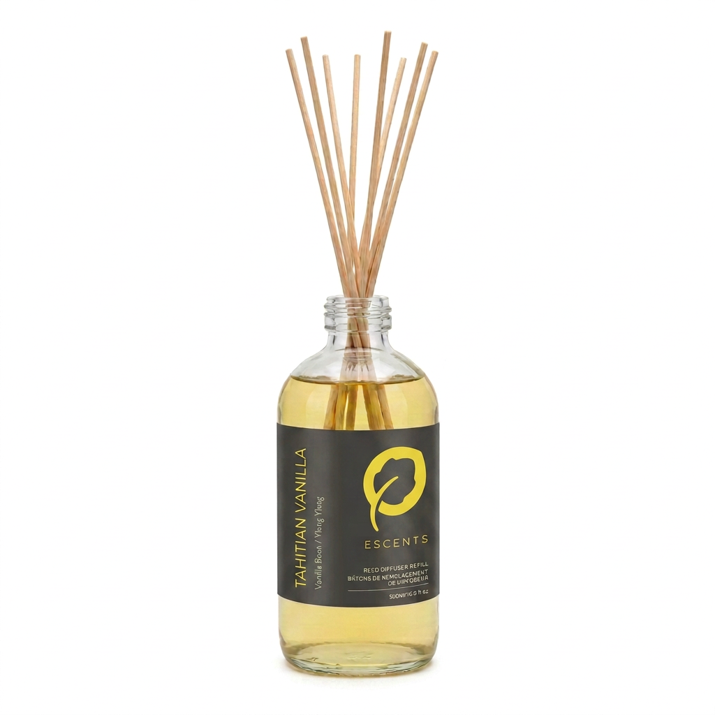 Reed Diffuser Tahitian Vanilla 500 ml Refill — Vanilla Bean & Ylang Ylang | Escents Aromatherapy