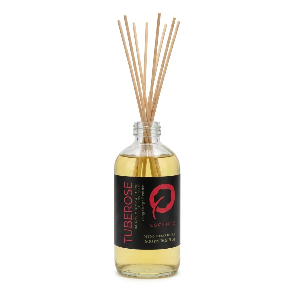 Reed Diffuser Tuberose 500 ml Refill — Ylang Ylang & Tuberose | Escents Aromatherapy