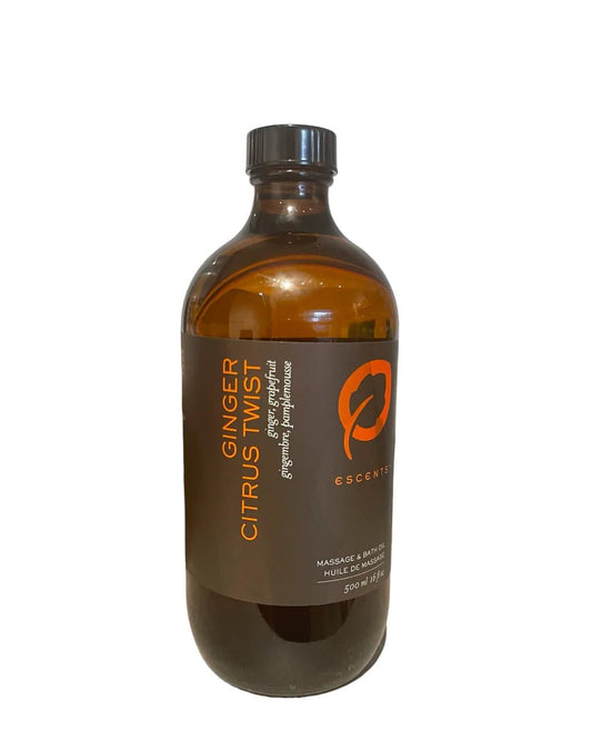 Massage & Bath Oil Ginger Citrus Twist - Premium Bath & Body, Body Care, Massage from Escents Aromatherapy Canada -  !   