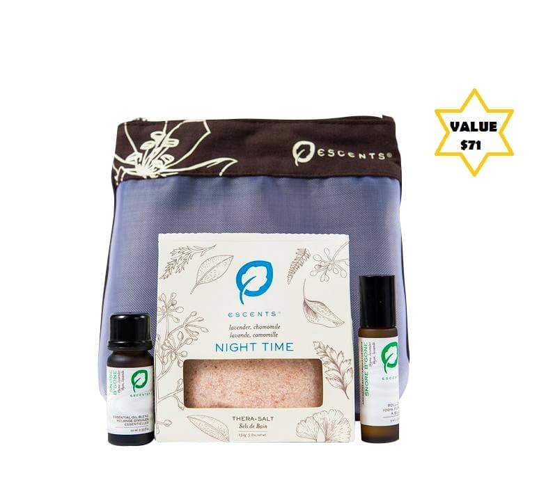 Night Time & Snore B'gone Bundle - Premium Kit from Escents Aromatherapy Canada -  !